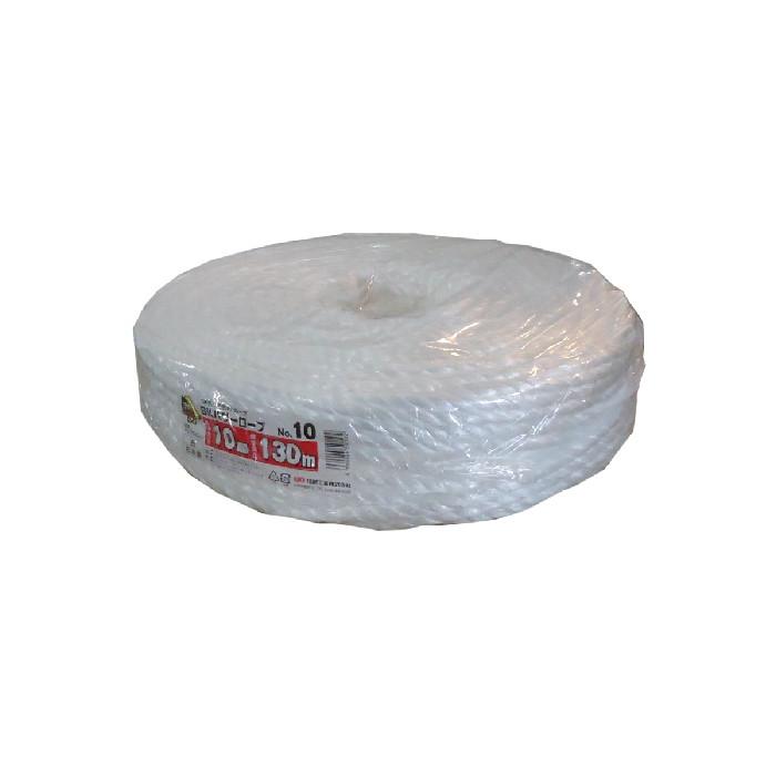 SKパワーロープ　NO.10　白　10mm×130m　信越工業　（10ｘ130） PPロープ | 