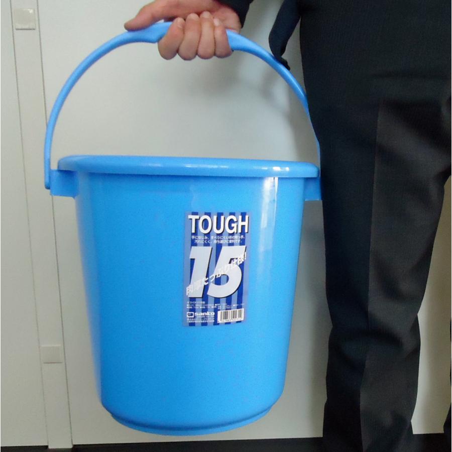 サンコープラスチック　タフバケツ　ブルー　15L　 バケツ　掃除　蓋無し　 |  | 01