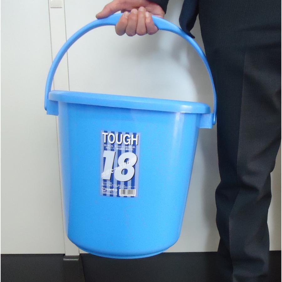 サンコープラスチック　タフバケツ　ブルー　18L　掃除　蓋無し　 |  | 01