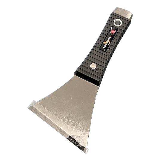 全鋼樹脂ハンドル貫通皮スキ　Y型斜　90mm　坂爪製作所 | 