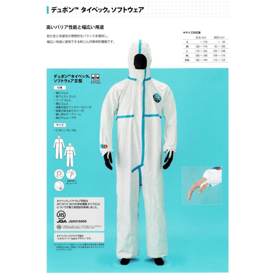 タイベック ソフトウェア3型 Mサイズ 10着 防護服 デュポン アゼアス