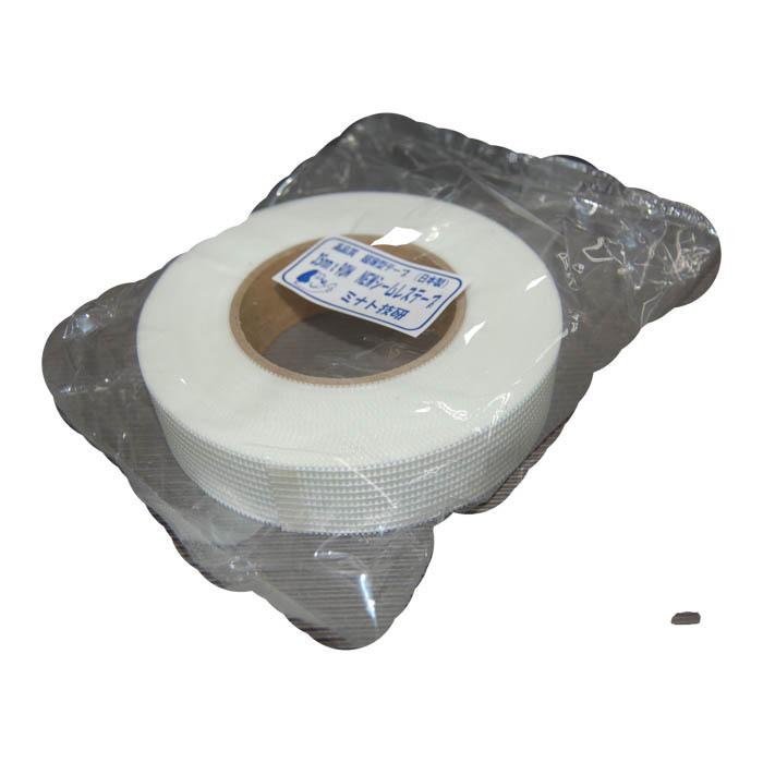 ミナト技研　NEWシームレステープ　35ｍｍｘ90ｍ　0.12ｍｍ厚　糊付きジョイントテープ　グラスファイバー製メッシュテープ | 