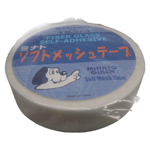 ミナト技研　ソフトメッシュテープ　35ｍｍｘ90ｍ　0.2ｍｍ厚　糊付きグラスファイバー製メッシュテープ | 