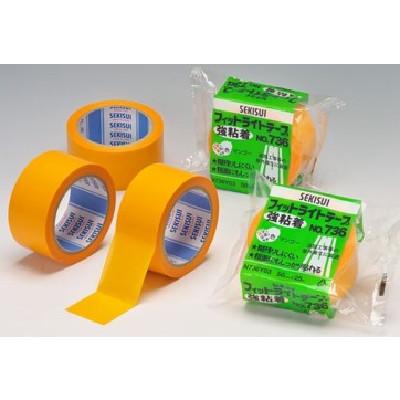 セキスイ　フィットライトテープ　マンゴー　75mm×25m　24個入り１ケース　NO.736　強粘着　SEKISUI |  | 01