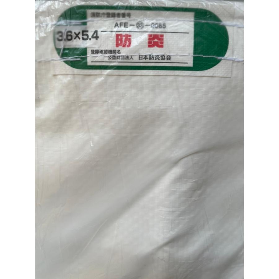 ターピー スーパーライト防炎シート　白　3.6ｘ5.4ｍ　防炎性合格品　ハトメ45cmピッチ　萩原工業　ホワイト　2間×3間　 |  | 01