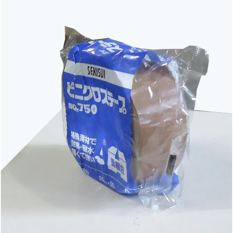 セキスイ　ビニクロステープ　No.750　茶　50mm×50m　30巻（１ケース）　　　　SEKISUI |  | 01