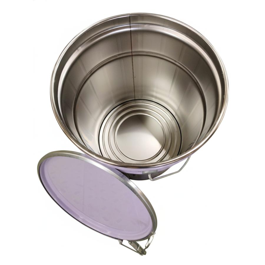 UNスチールペール缶　20L　白　本体・フタ・レバーバンドセット　固体用UN缶　固形用UN缶 |  | 01