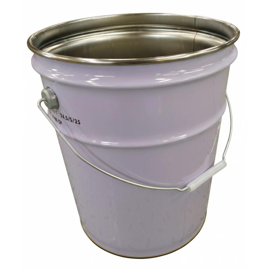 UNスチールペール缶　20L　白　本体・フタ・レバーバンドセット　固体用UN缶　固形用UN缶 |  | 02