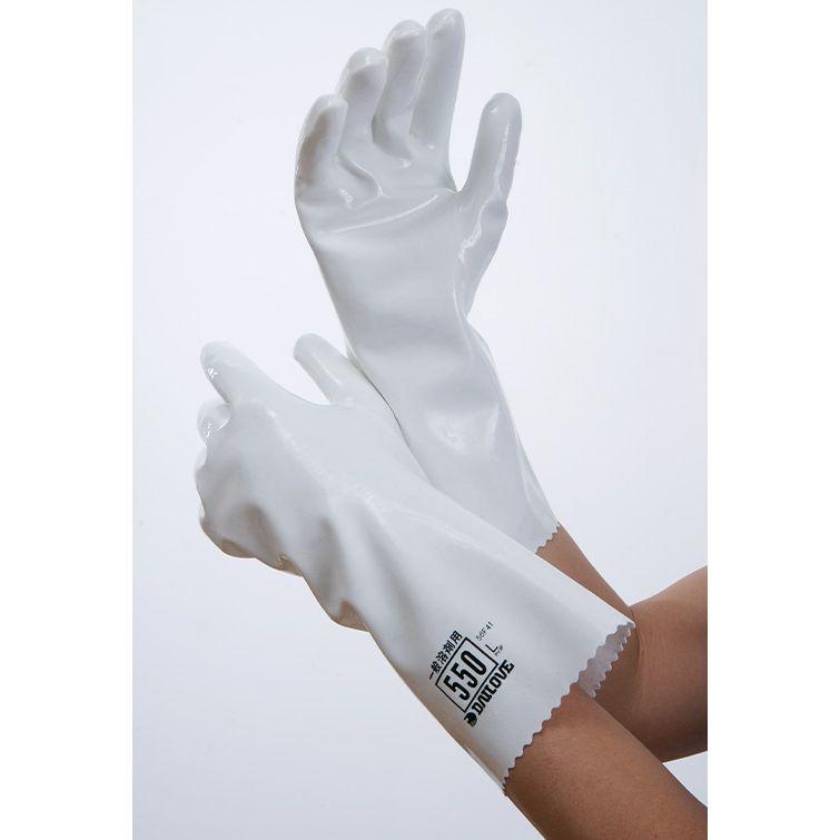 ダイローブ　５５０　白　Lサイズ　有機溶剤用手袋　全長３３０ｍｍ |  | 01