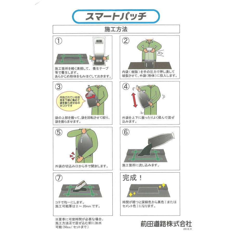 スマートパッチ　ナチュラル（グレー、セメント色）　粉体4kg　樹脂0.8kg　4個セット　小箱入り（小箱が4箱入り）　前田道路 |  | 02