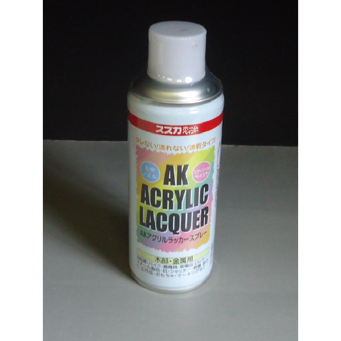 AK アクリルラッカースプレー ホワイト 300ml 6本セット スプレー ラッカー 丸拭き　白 |  | 01