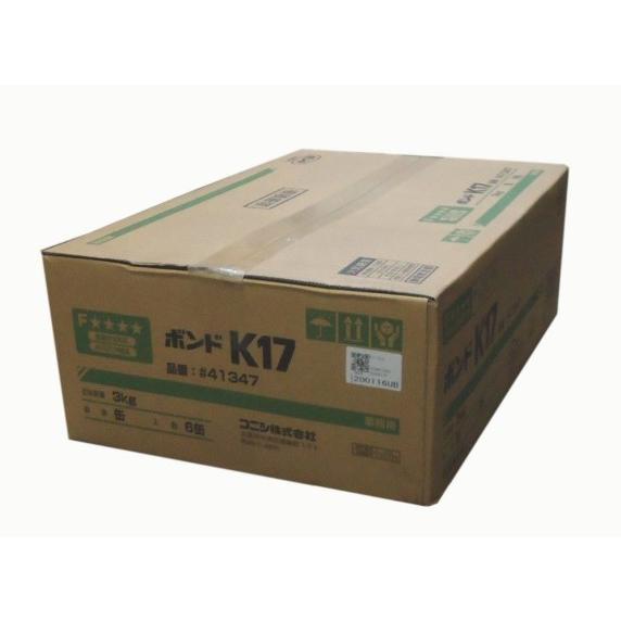 コニシ　ボンド　K17　3ｋｇ　6缶入（ボンドヘラ付）＃41347【送料無料※北海道、沖縄、離島除く】　6個入り1箱 |  | 02