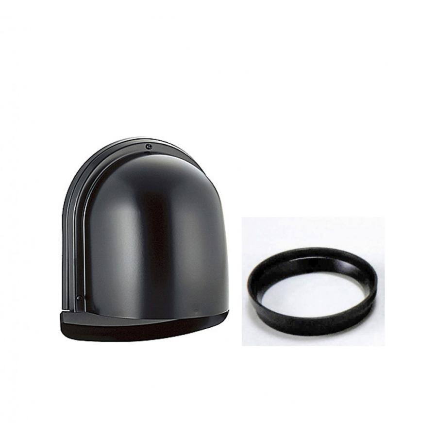 バクマ ベアーキャップ ブラック 100mm 異径パイプ 取付スリーブ