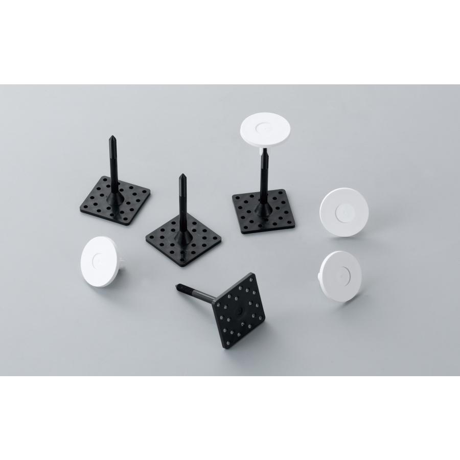 タイルメント　FPファスナー25　ブラックピン、500入りセット　グラスウール、ロックウール取り付け鋲　※キャップの色を選んでください。接着剤は別売りです。 |  | 01