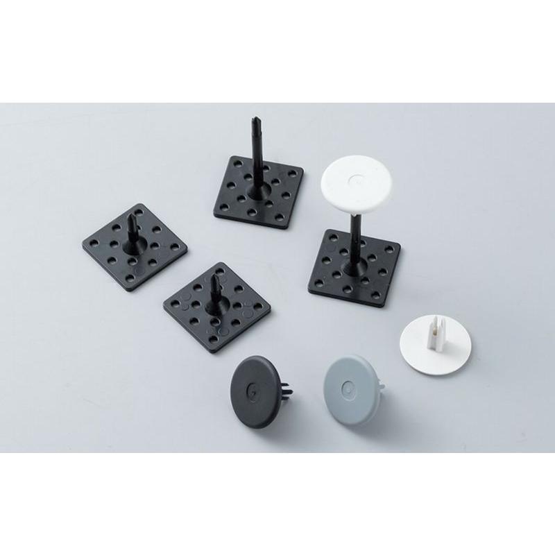 タイルメント　FPファスナー50　ブラックピン、500入りセット　グラスウール、ロックウール取り付け鋲　※キャップの色を選んでください。接着剤は別売りです。 | 