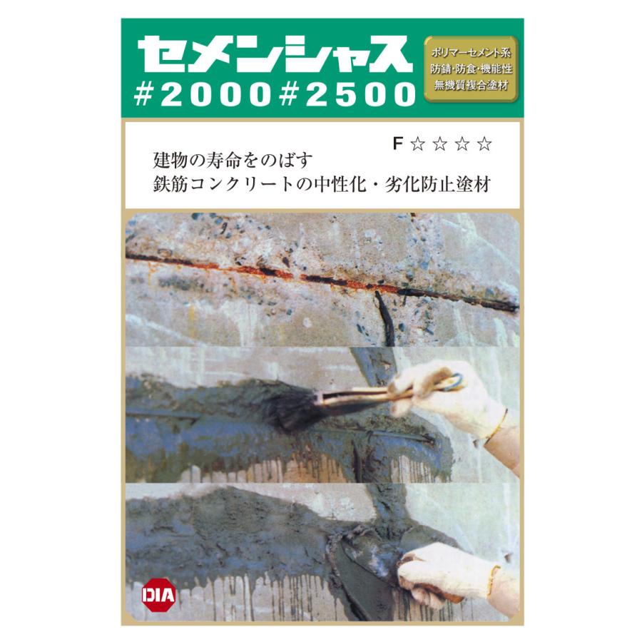 セメンシャス # 2000 グレー 20kgセット ダイフレックス 主材15kg+混和液5kg ポリマー セメント 系 防錆 防食 |  | 01