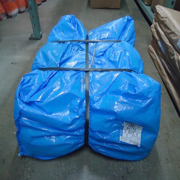 PE 防炎シート　白　3.6ｘ5.4ｍ　防炎２類　5枚入り1梱包　ハトメ45cmピッチ　萩原工業　ホワイト　2間×3間 |  | 01