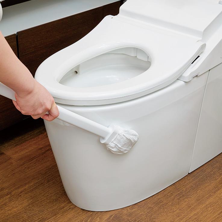 テラモト　タッチレストイレクリーナー1個と　流せるトイレ用ウェットシート30枚入り２個付きセット　※ウエットシートはそのままトイレに流せる | テラモト | 03