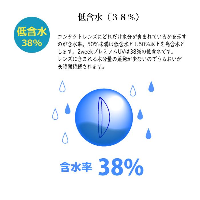 Premium 2week プレミアムUV 2ウィーク (6枚入り) 1箱 2週間使い捨て