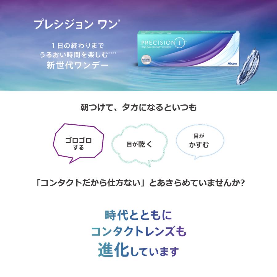 国内正規品 コンタクトレンズ ワンデー アルコン プレシジョンワン  (バリューパック90枚入り) 1箱 30100BZX00247000 一日使い捨て UVカット｜contact-kozou｜02