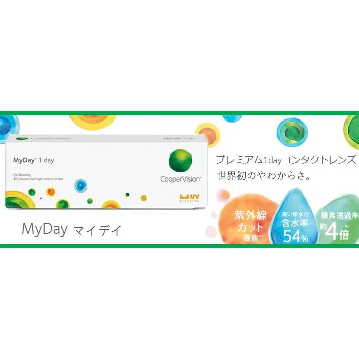 要処方箋  送料無料 クーパービジョン マイデイ 30枚入 1箱 コンタクト ワンデー 1日使い捨て コンタクトレンズ  coopervision MyDay｜contacthiroba｜03