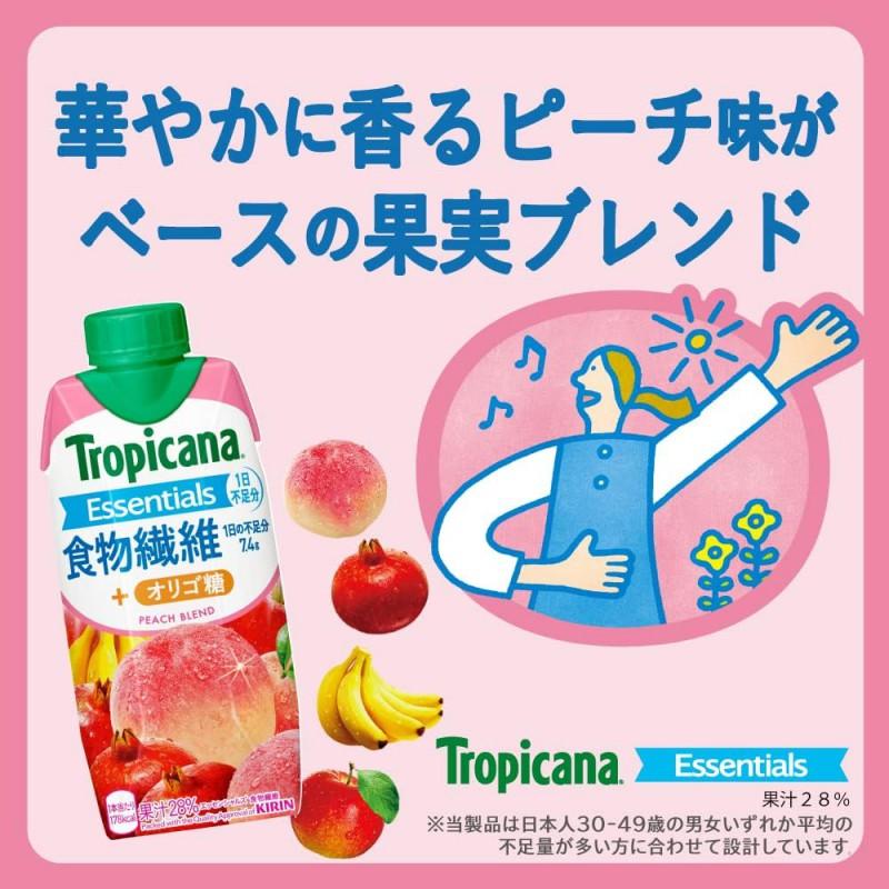 トロピカーナエッセンシャルズ 食物繊維 330ml 36本 3ケース Tropicana ピーチ味｜contacthiroba｜03