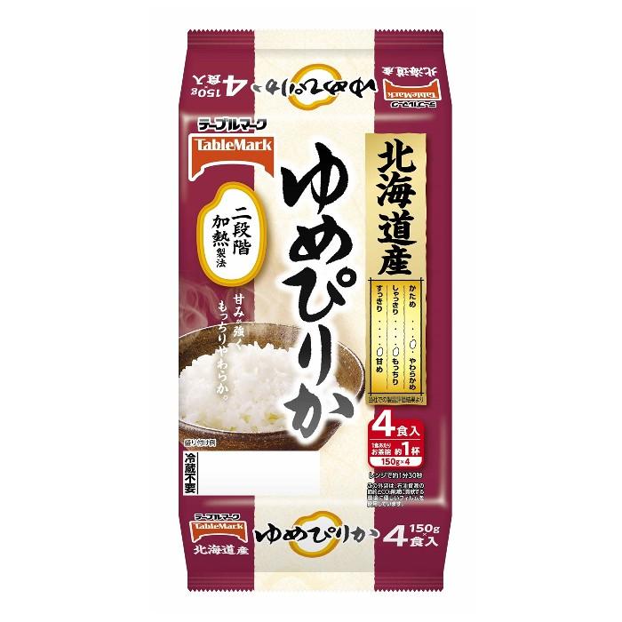 テーブルマーク 北海道産ゆめぴりか(分割) 4食×8袋×2ケース 計16袋