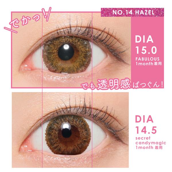 ファビュラス FABULOUS マンスリー 1ヶ月 度なし 2枚入り 1箱 15.0mm カラコン カラーコンタクト キャンマジ｜contactlens-miruno｜18