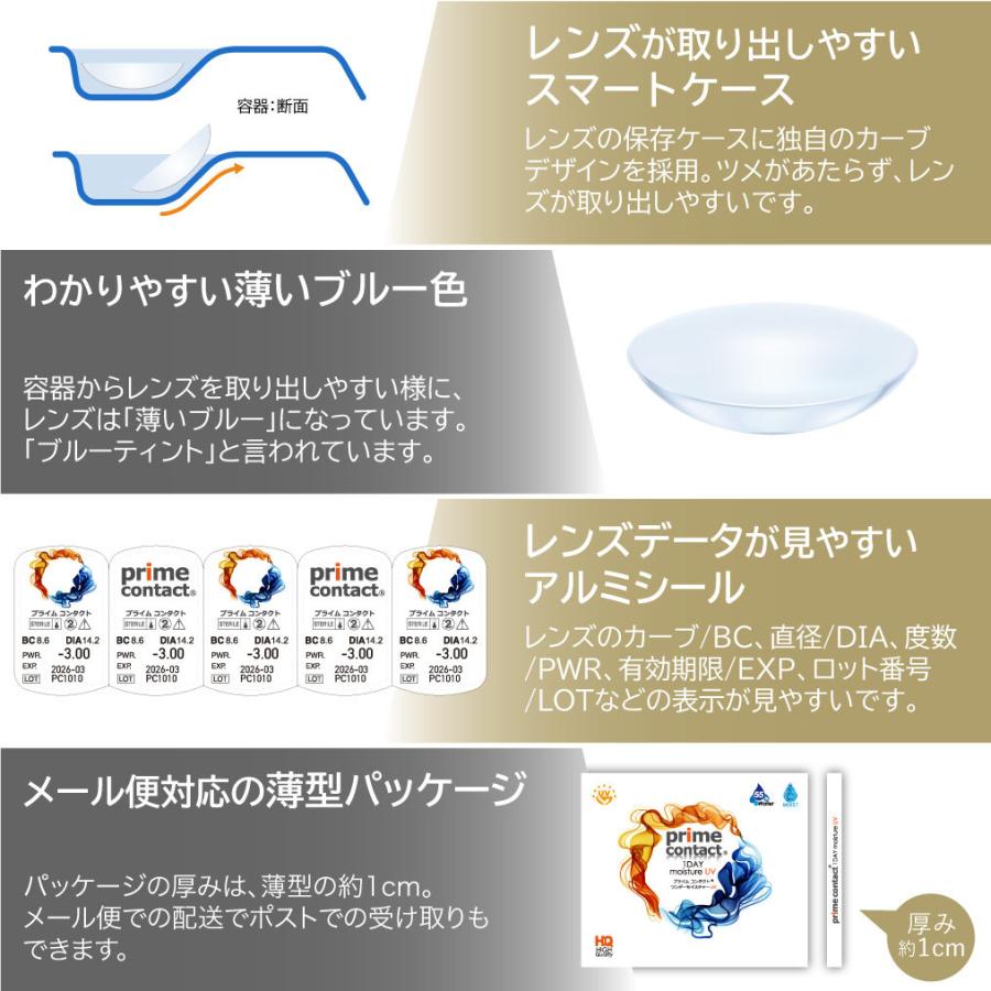 生コンタクト　コンタクトレンズ クリアコンタクト プライムコンタクト ワンデー モイスト ＵＶ 1day 30枚入り 55%イオン性高含水｜contactprime｜13