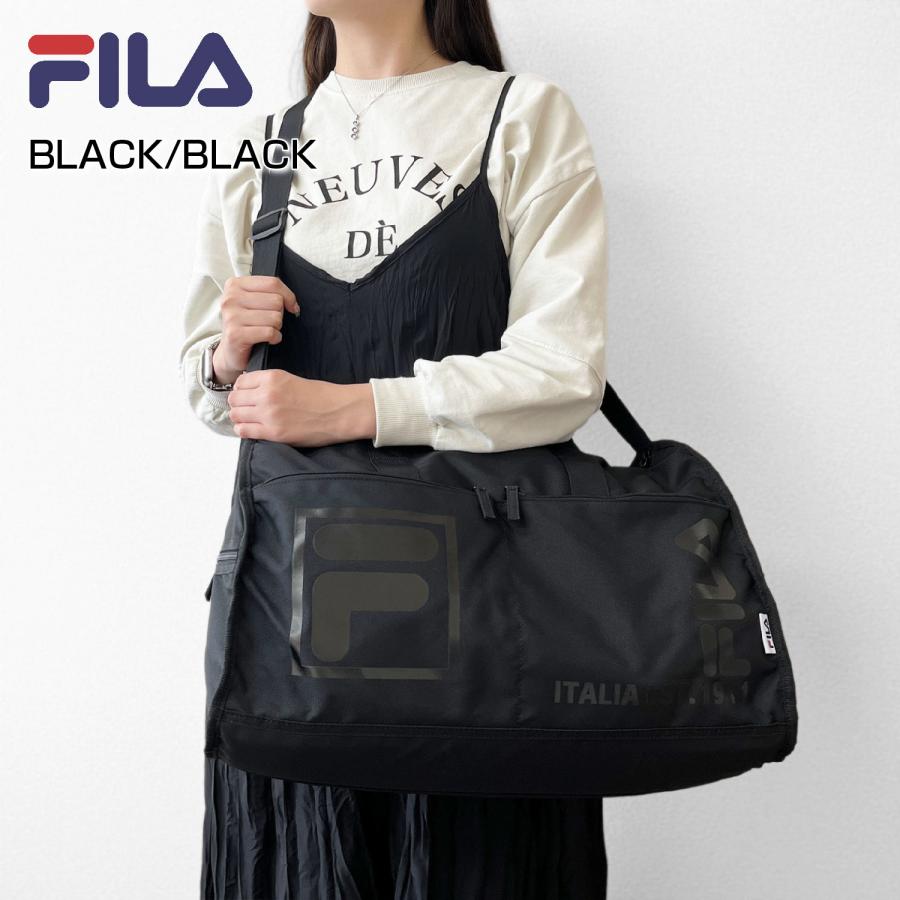FILA ダブルロゴ トラベルボストンバッグ FILA ボストンバッグ ダブルロゴ ボストン トラベルバッグ