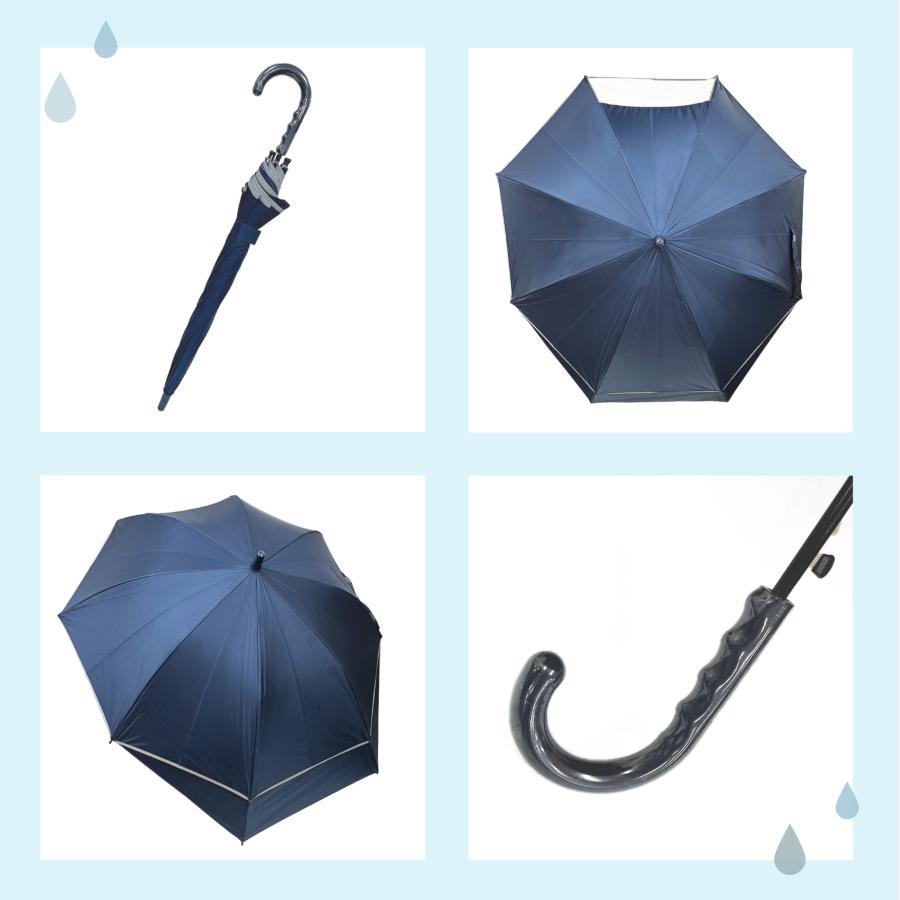 後ろが伸びる傘 55cm ジャンプ傘 キッズ傘 グラスファイバー骨 背中濡れない 長傘 雨傘 晴雨兼用 遮光 UVカット 日傘 キッズ 子供傘 反射テープ 透明窓 |  | 14