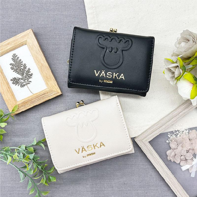 vaska 財布 がま口 VASKA 財布 by moz 三つ折り財布 レディース がま口