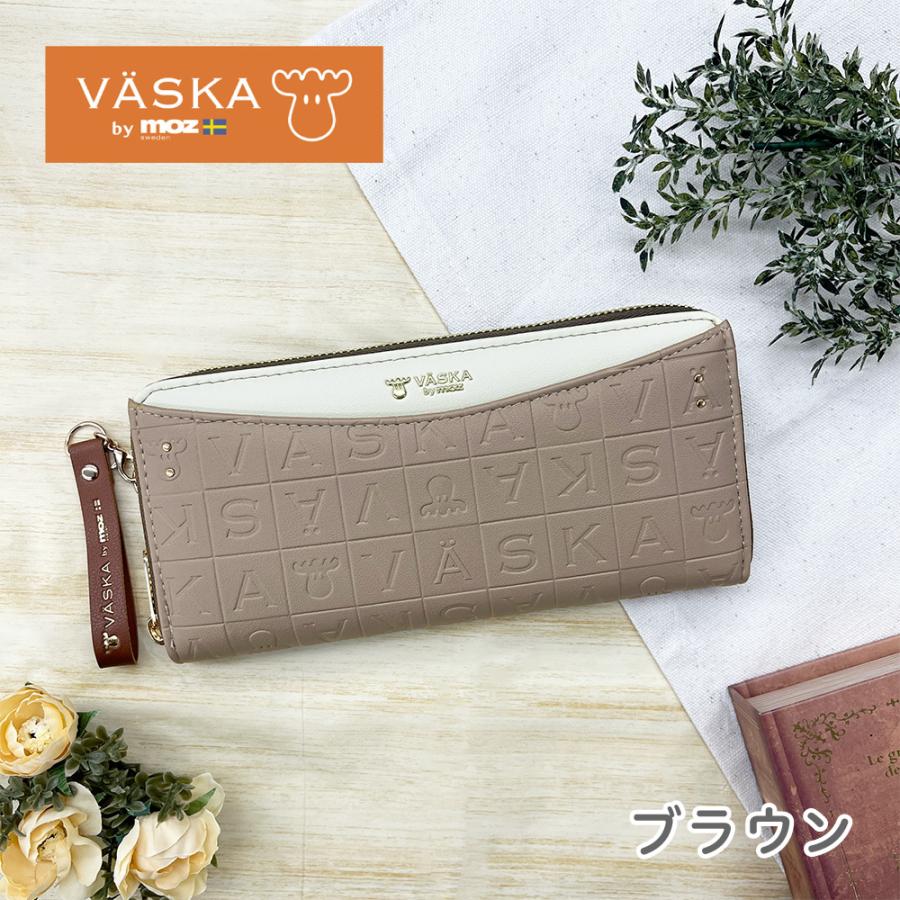 VASKA by moz ベスカバイモズ ニコル ラウンドファスナー長財布 モズ