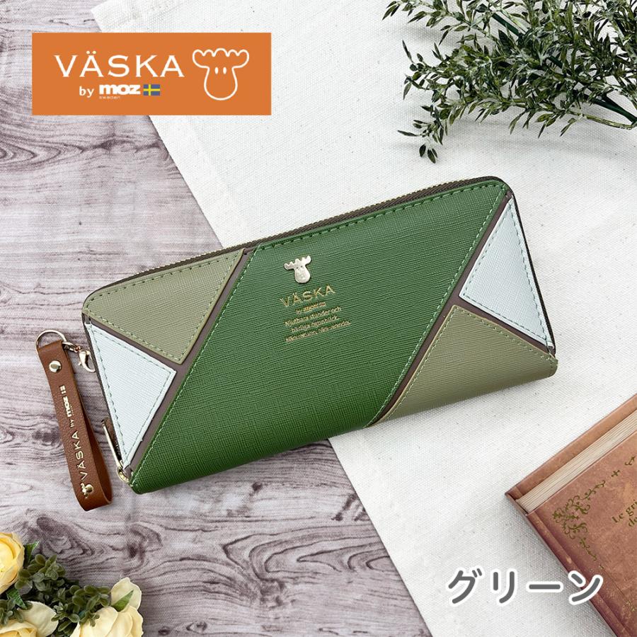 VASKA by moz ベスカバイモズ シェリー ラウンドファスナー長財布 モズ