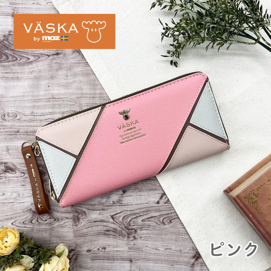 VASKA by moz ベスカバイモズ シェリー ラウンドファスナー長財布 モズ