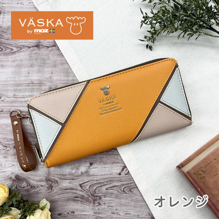 VASKA by moz ベスカバイモズ シェリー ラウンドファスナー長財布 モズ