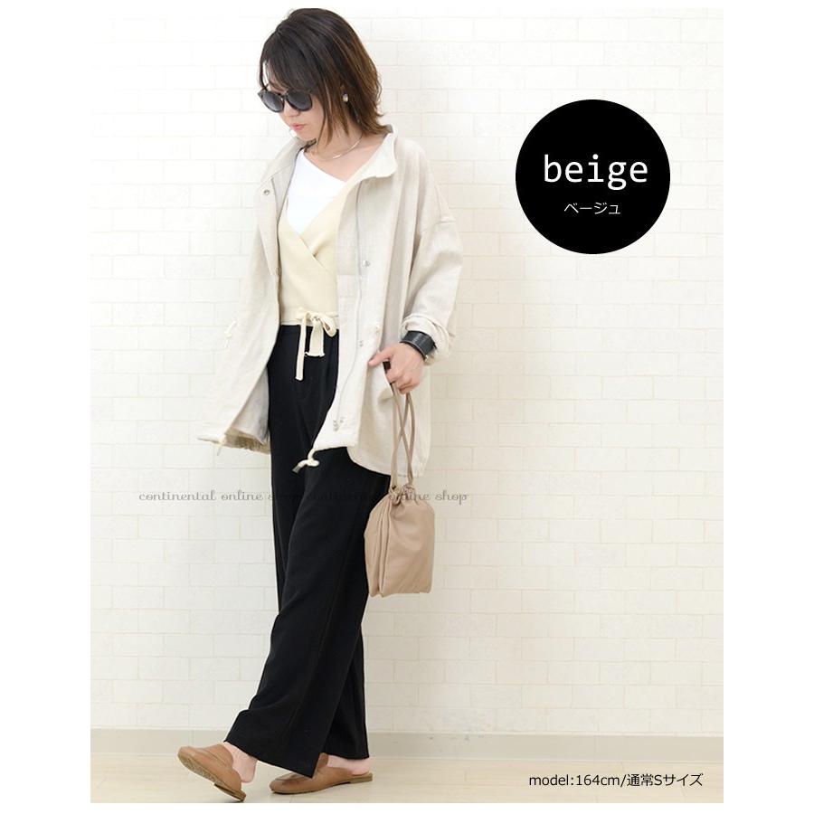 スタンドカラー リネン ジャケット レディース ジャケット ライトアウター 羽織り ゆったり オーバーサイズ シンプル リネンライク ベージュ カーキ ブラウン 358 Ou 684 Continental 通販 Yahoo ショッピング