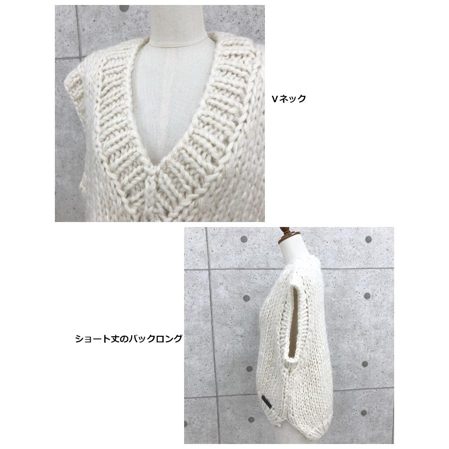 ハンドメイド ざっくり ニットベスト レディース トップス ベスト あたたかい 重ね着 手作り シンプル カジュアル 大人 無地 アイボリー グレー ブラウン 358 Tp 2180 Continental 通販 Yahoo ショッピング