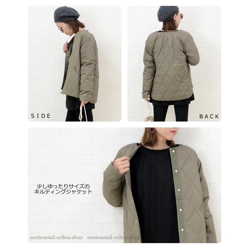 新色登場 キルティング中綿ノーカラージャケット 中綿コート レディース ダウンコート キルトダウン ジャンパー インナーダウン インナーコート Ou 538 Continental 通販 Yahoo ショッピング
