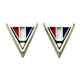 002395] 64 フロントフェンダー V エンブレム ペア インパラ 1964 