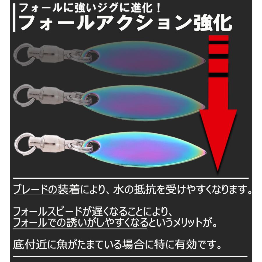 ウィローブレード セット スピンテール ジグ用 ブレード 10枚セット ウィローリーフ スピナー 虹色｜contyu｜03