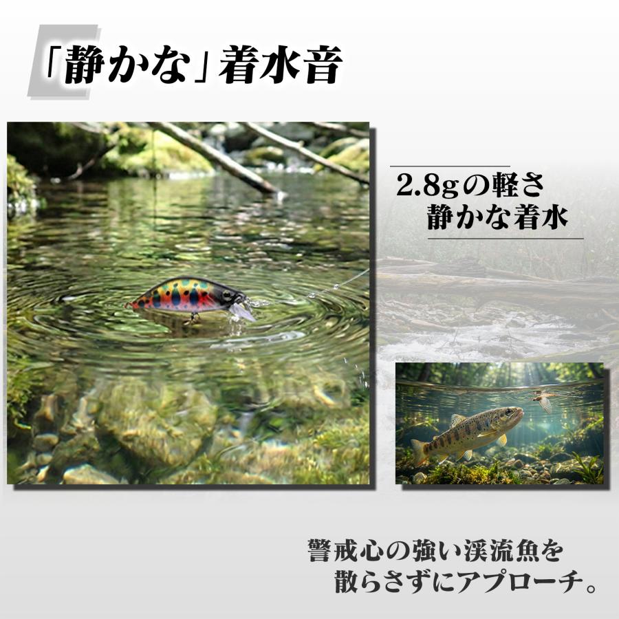 渓流ミノー トラウトルアー 5 セット 35mm 2.8g 35s トラウトミノー