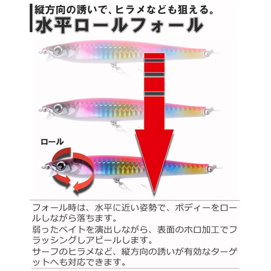 贈り物 青物 シーバス ヒラメ ルアー セット リップ付 シンキング ペンシル ミノー 10 5cm 31g 2個入 ホログラム トレブルフック装備 Comviet Ch
