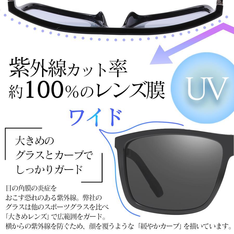 ゴルフ用サングラス サングラス メンズ スポーツ ゴルフ用 幅広 偏光