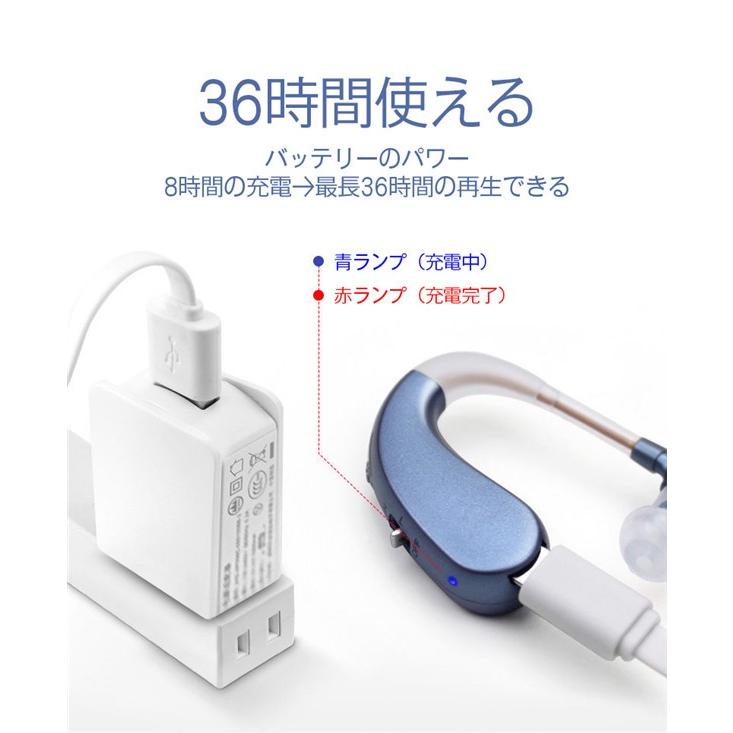集音器 拡聴器 充電式 軽量 医療用素材 左右両用耳掛けタイプ 両親 高齢者用 お年様用 雑音抑え VHP1204 父の日 母の日 おじいさん お婆さん プレゼント|convenience|07