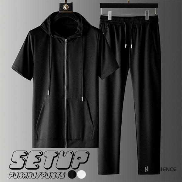 セットアップ メンズ 夏 ジャージ 半袖 大きいサイズ スポーツウエア 上下セット 吸汗速乾 半袖パーカー トレーニングウェア ランニングウェア お兄系 新作からsaleアイテム等お得な商品 満載