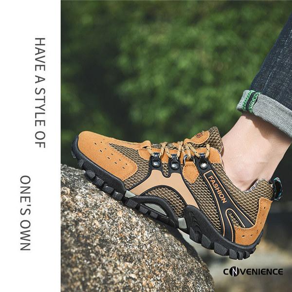 トレッキングシューズ メンズ アウトドアシューズ ローカット メッシュスニーカー ウォーキングシューズ 幅広 30代 40代 50代 登山靴 父の日 プレゼント 2152conve Convenience ヤフー店 通販 Yahoo ショッピング