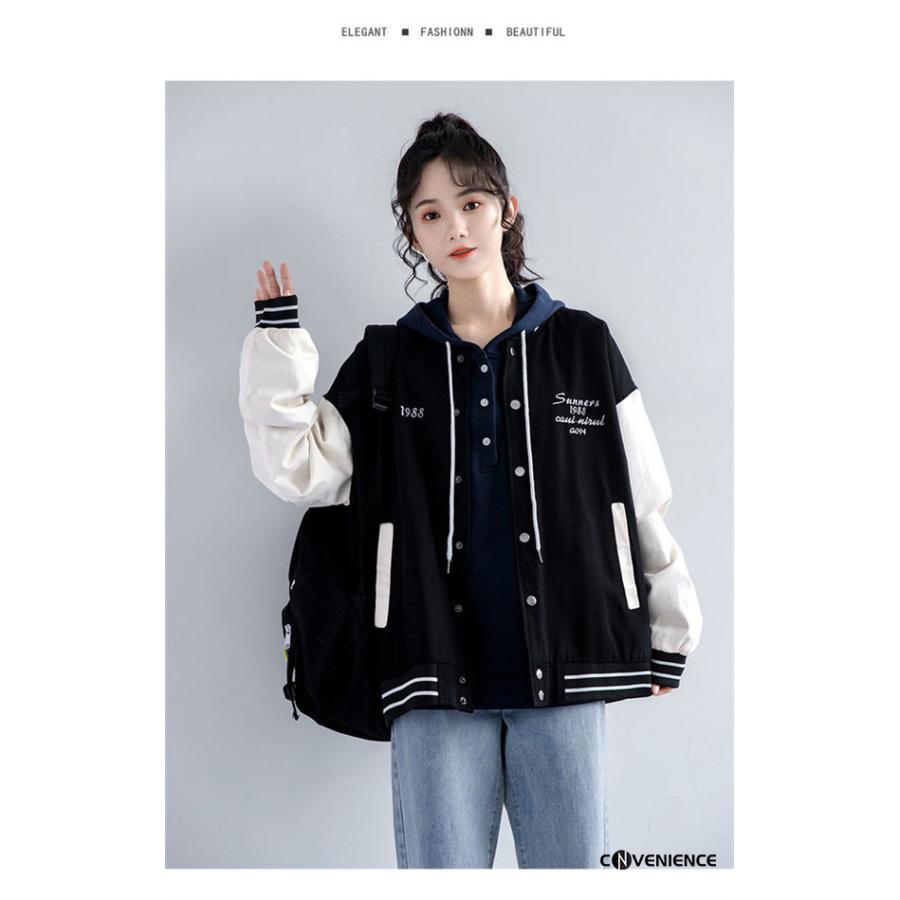 スタジャン ジャケット レディース ジャンパー 野球服 切り替え アウトドア ライトアウター 春服 スタジアムジャンパー スポーツ 大きいサイズ 代30代40代 2230conve Convenience ヤフー店 通販 Yahoo ショッピング