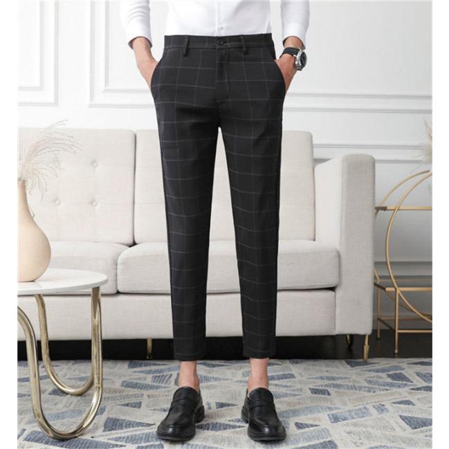 スラックス メンズ ビジネススラックス ゴルフパンツ チェック柄 春秋 クールビズ ノータック ボトムス スリムパンツ ウォッシャブル 洗える 大きいサイズ でおすすめアイテム