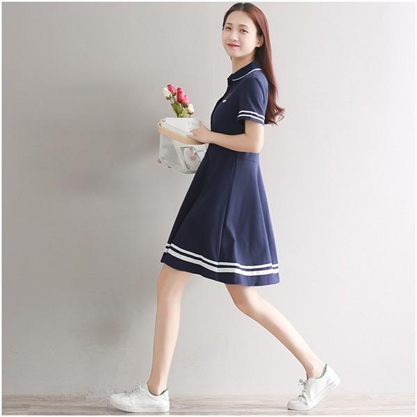 モダンファッションスタイル 新鮮なポロシャツ ワンピース レディース